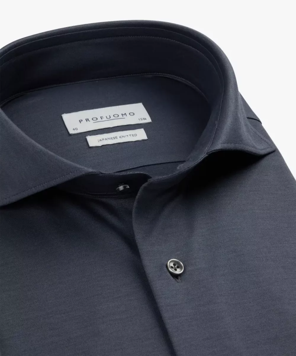 Profuomo-Shirt x-cutaway sf-PPWH30026I-4 Indigo-INDIGO