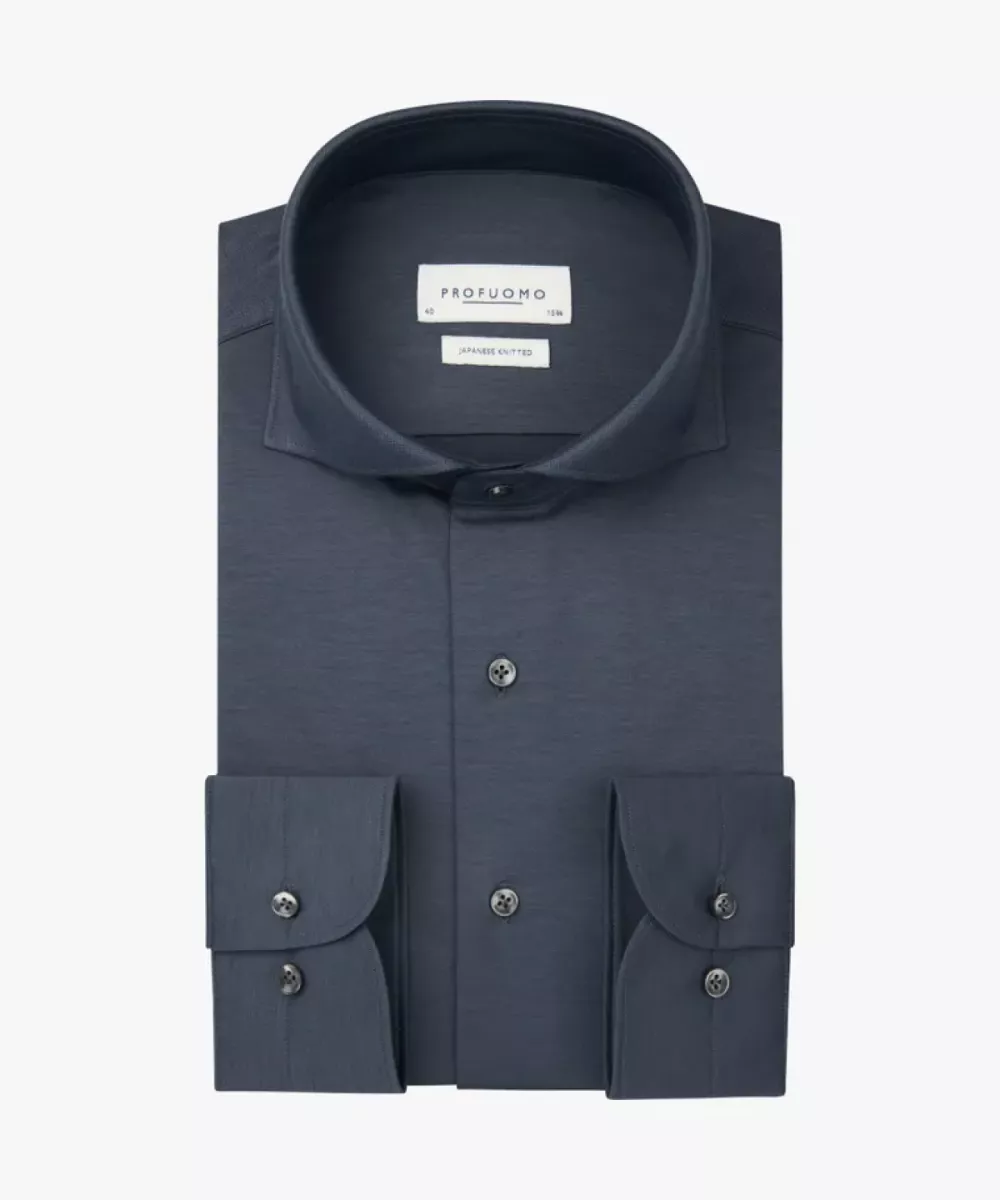 Profuomo-Shirt x-cutaway sf-PPWH30026I-4 Indigo-INDIGO