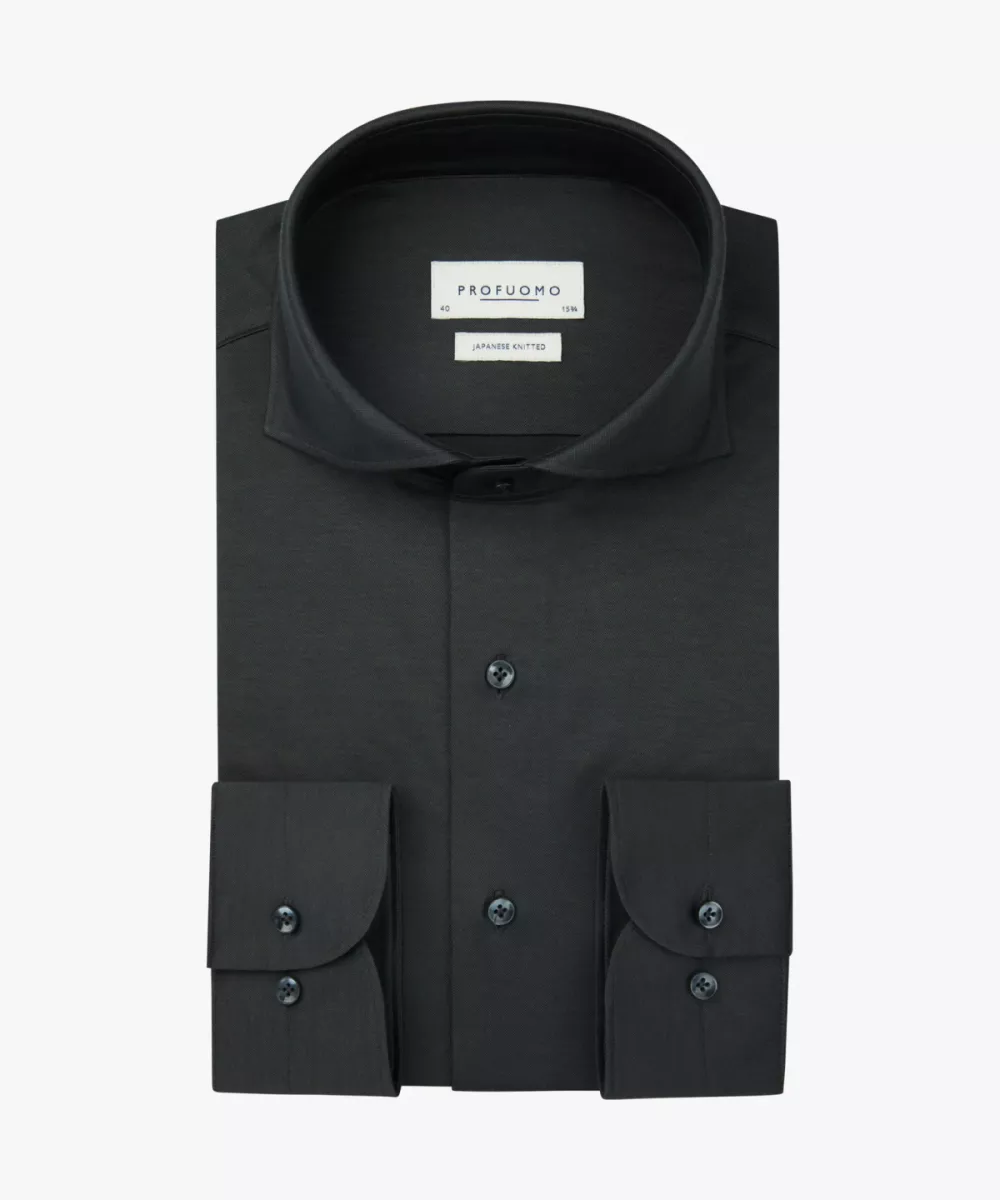 Profuomo-Shirt x-cutaway sf-PPWH30026J-B anthra-ANTRACIET