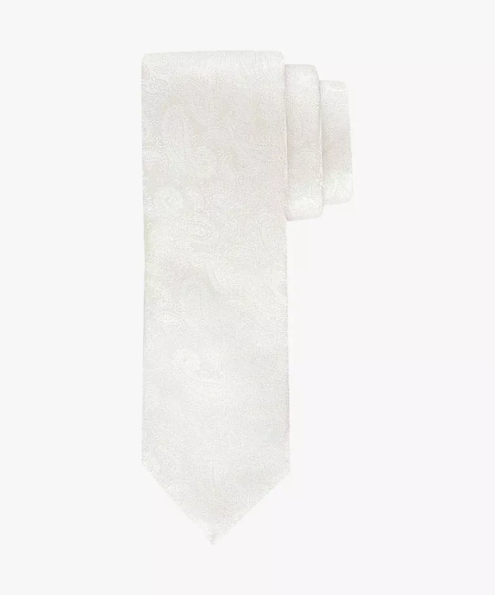 Profuomo-Tie silk woven brown-PP2AA0007A-103 Off white-OFF WHITE
