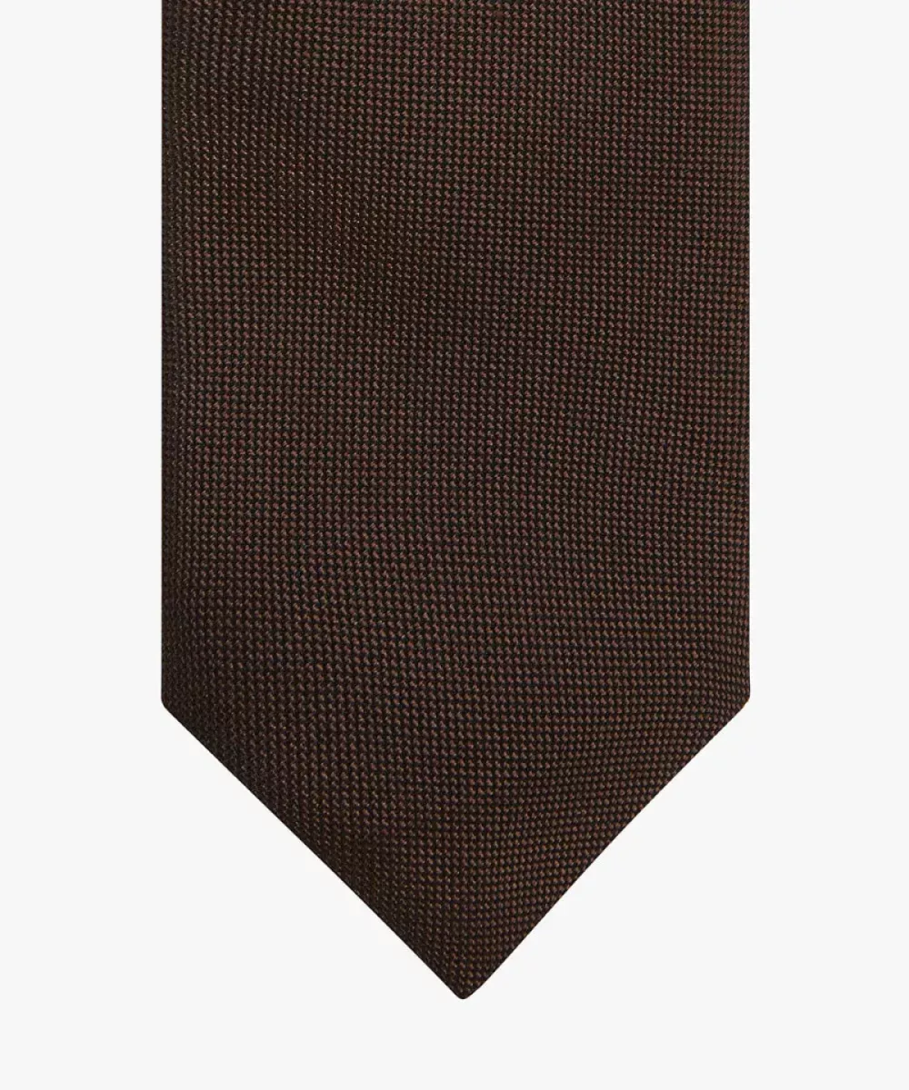 Profuomo-Tie silk woven brown-PP6AA0005F-200 Brown-BRUIN