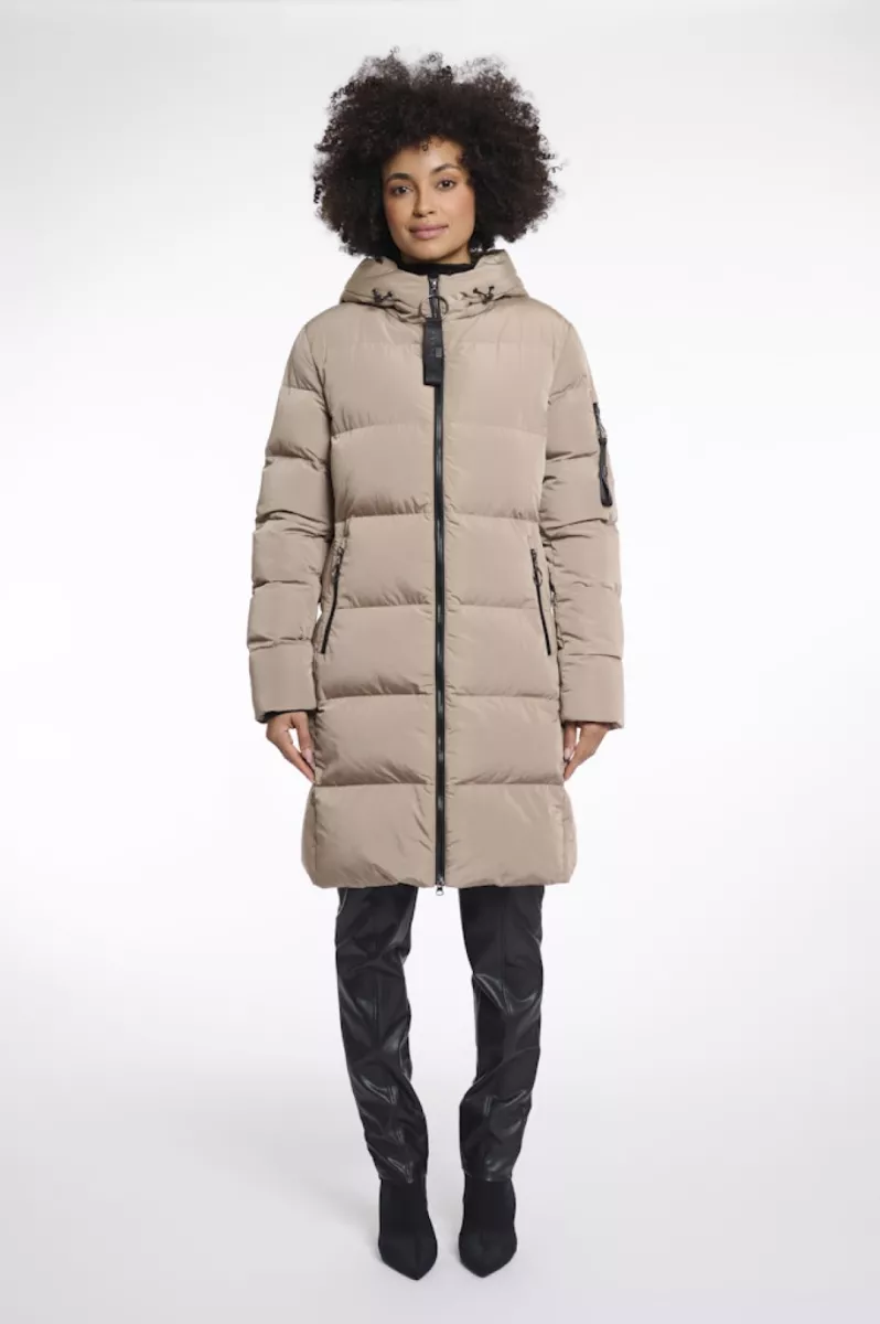 RINO & PELLE-Long Padded Hooded Coat-Jade.7002512-Toffee-CAFE