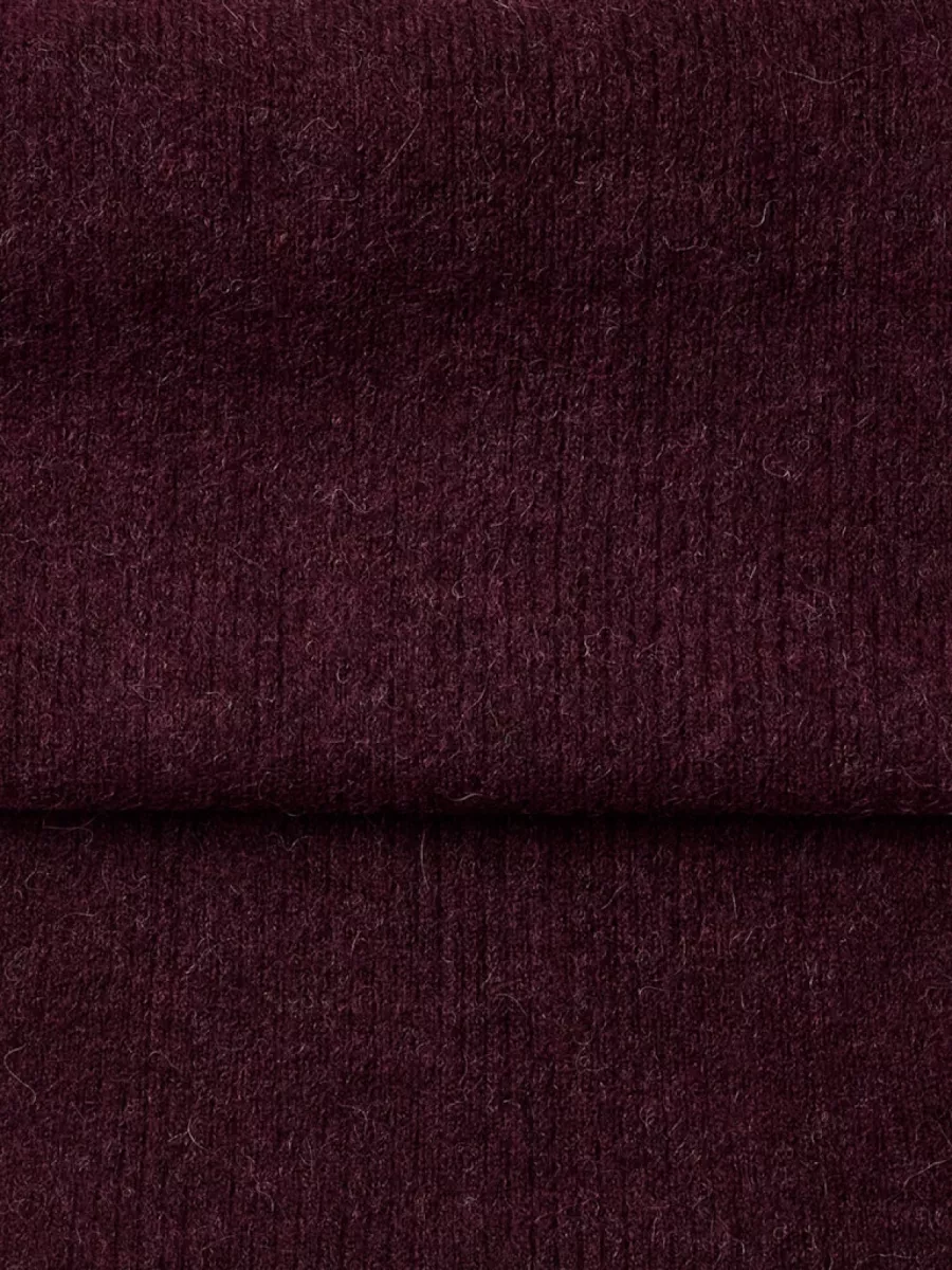 Selected Femme-SLFLULU WOOLBLEND NARROW KNIT SCARF-16099651-Fig-BORDEAUX