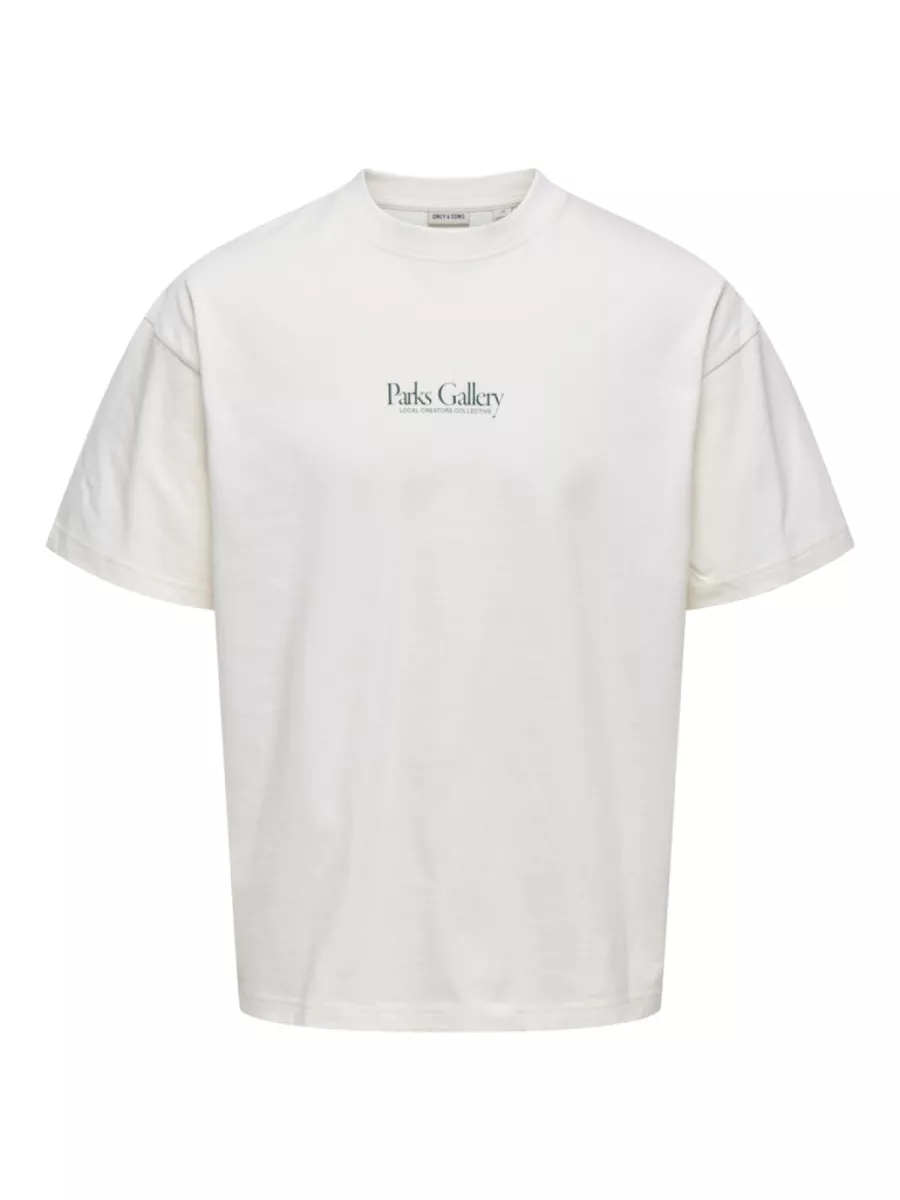SONS-ONSPARKER SS LOOSE TEE-22035566-Gardenia-GROEN