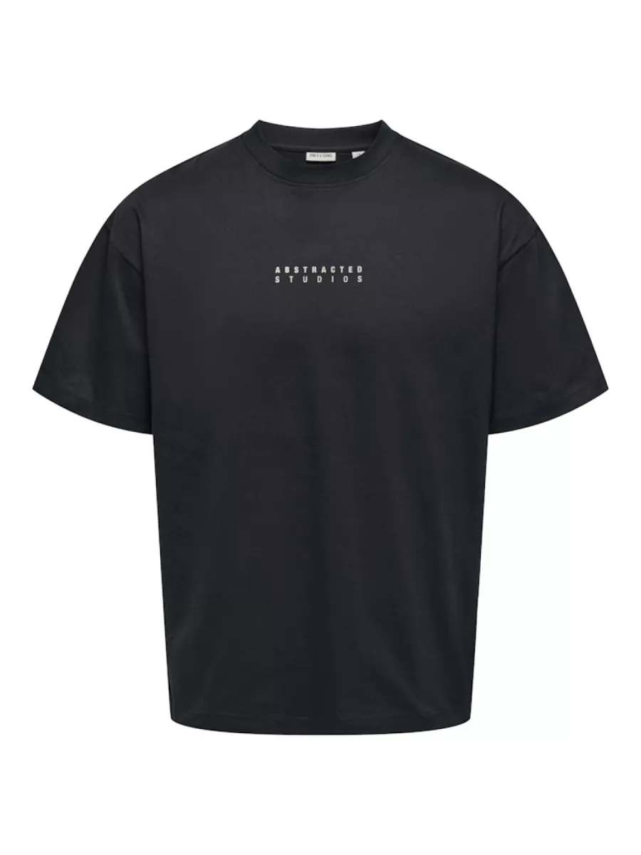SONS-ONSPARKER SS LOOSE TEE-22035566-Jet black-BLACK
