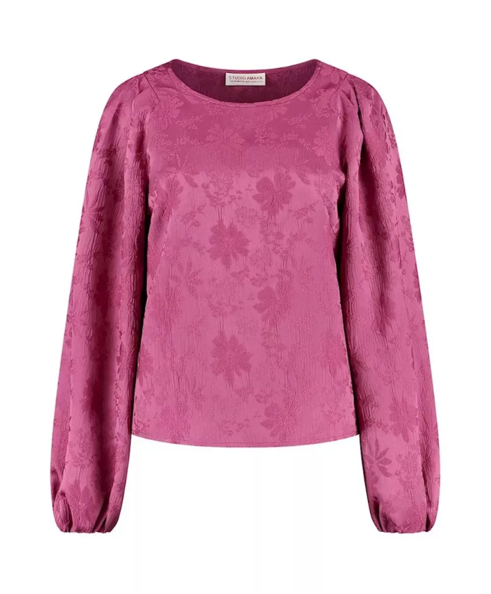 Studio Amaya-Blouse LM-Ellie-Fuchsia-FUCHSIA