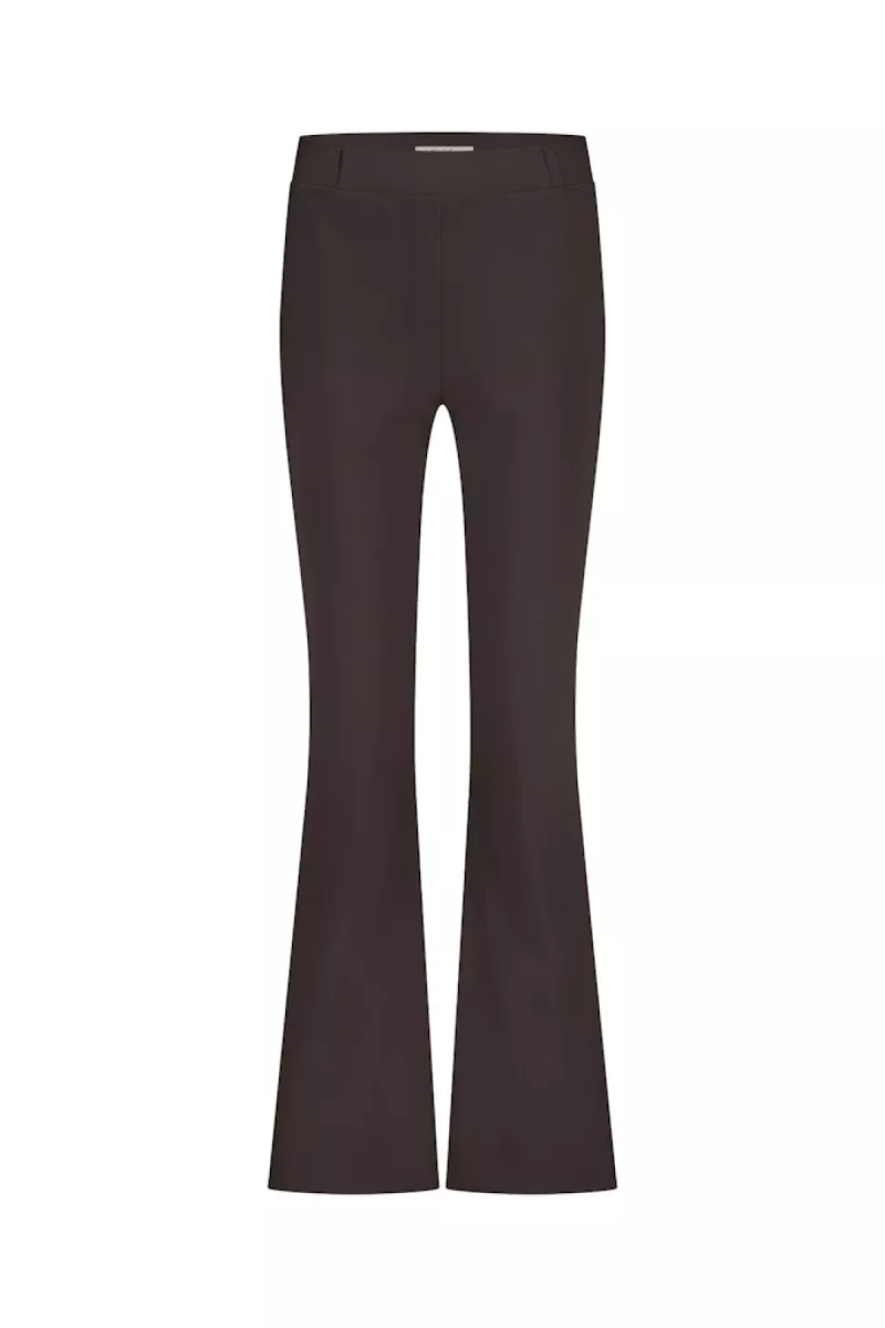 STUDIO ANNELOES-Flair Bonded trousers-94800-8700 espresso-DONKER BRUIN