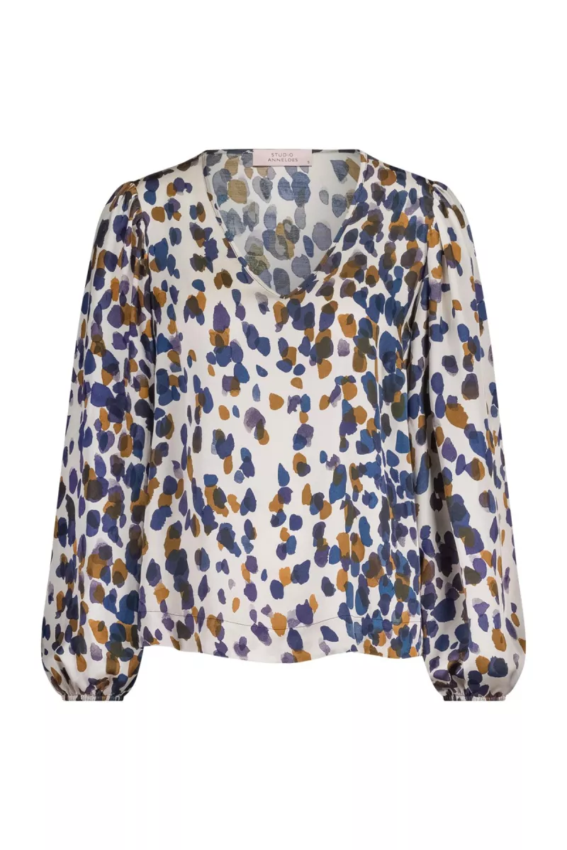 STUDIO ANNELOES-Kylie satin top-13100-9997 Multi color-MULTICOLOR