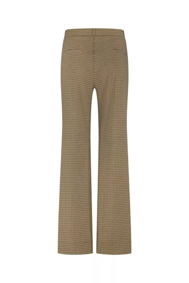 STUDIO ANNELOES-Lexie check trousers-13091-1322 Caramel latte-LICHT BRUIN