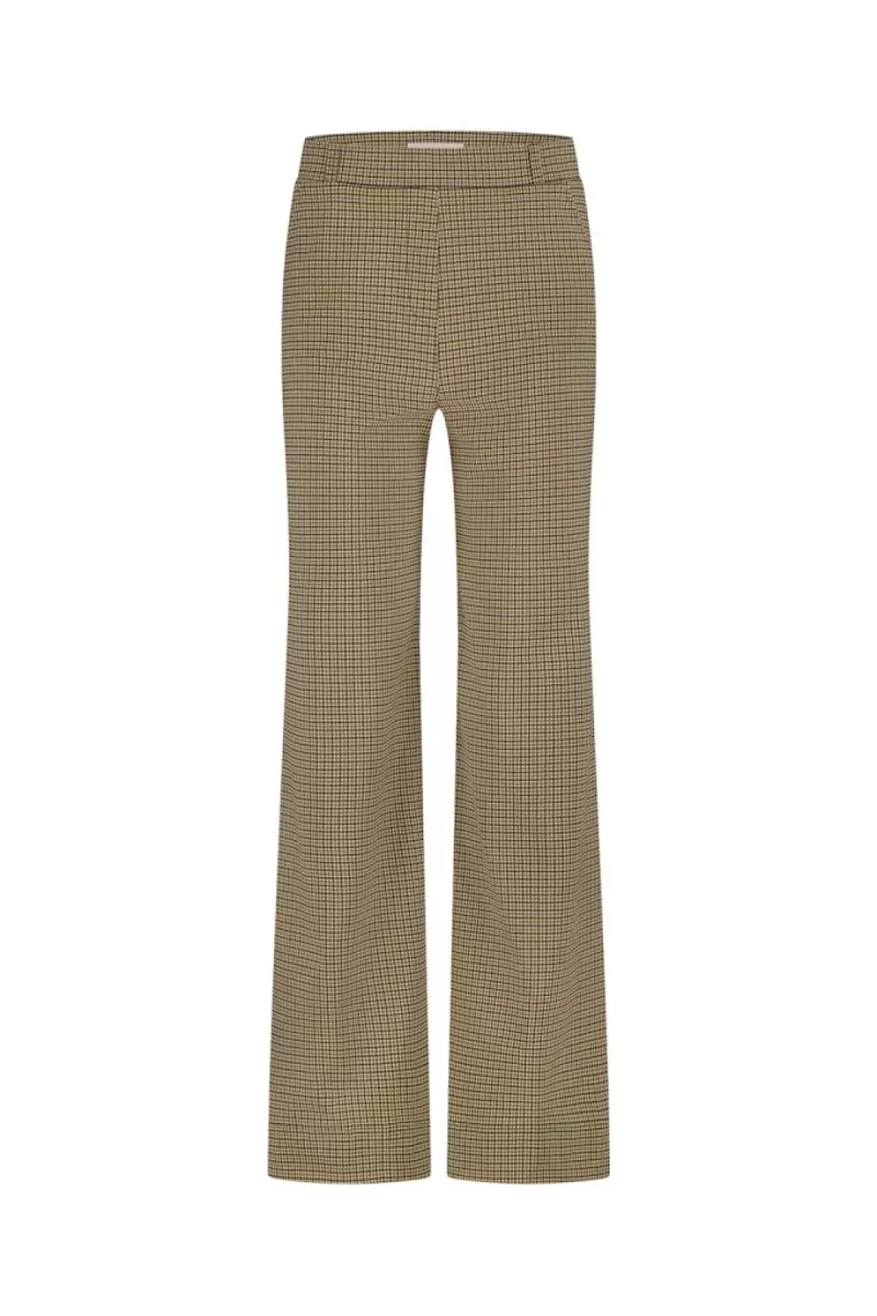 STUDIO ANNELOES-Lexie check trousers-13091-1322 Caramel latte-LICHT BRUIN