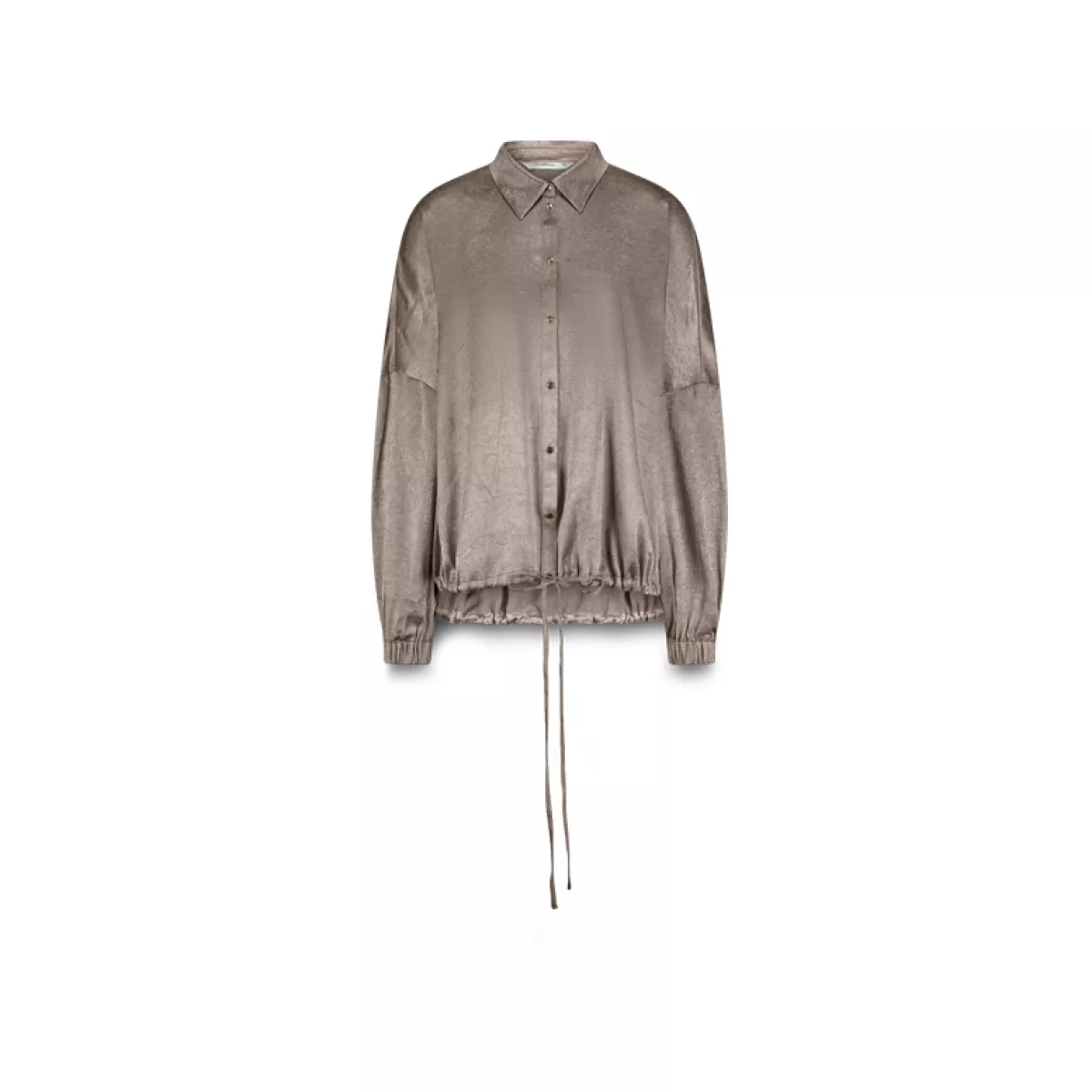 Summum-Longsleeve blouse gold foil stripe-2s3145-12294-706 Funghi-CREME