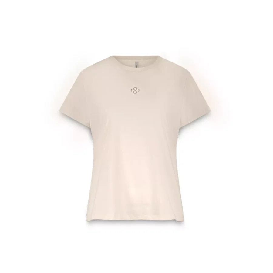 Summum-Rhine stone logo tee-3s5185-30714-122 Ivory-IVOOR