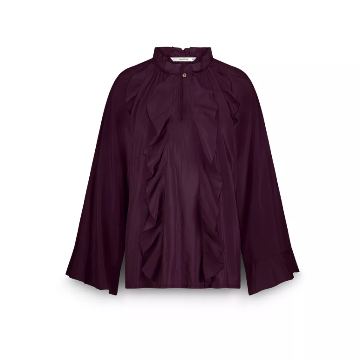 Summum-Top ruffles cotton viscose-2s3340-12173-324 Wineberry-PAARS