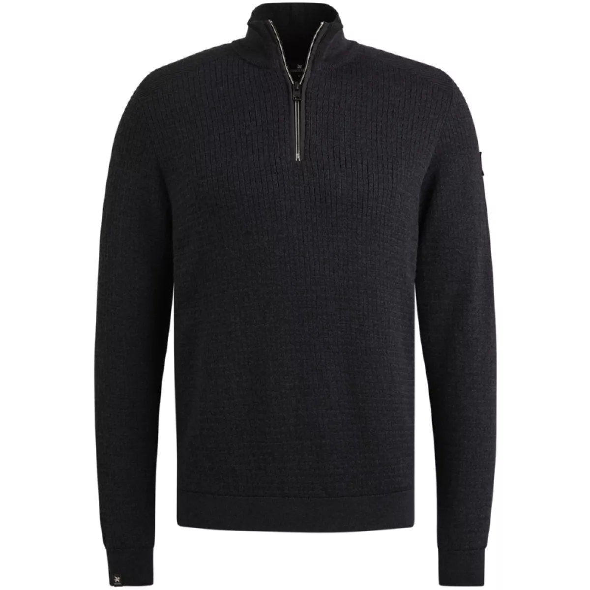 Vanguard-Half zip collar cotton mouline-VKW2508302-5073-BLUE