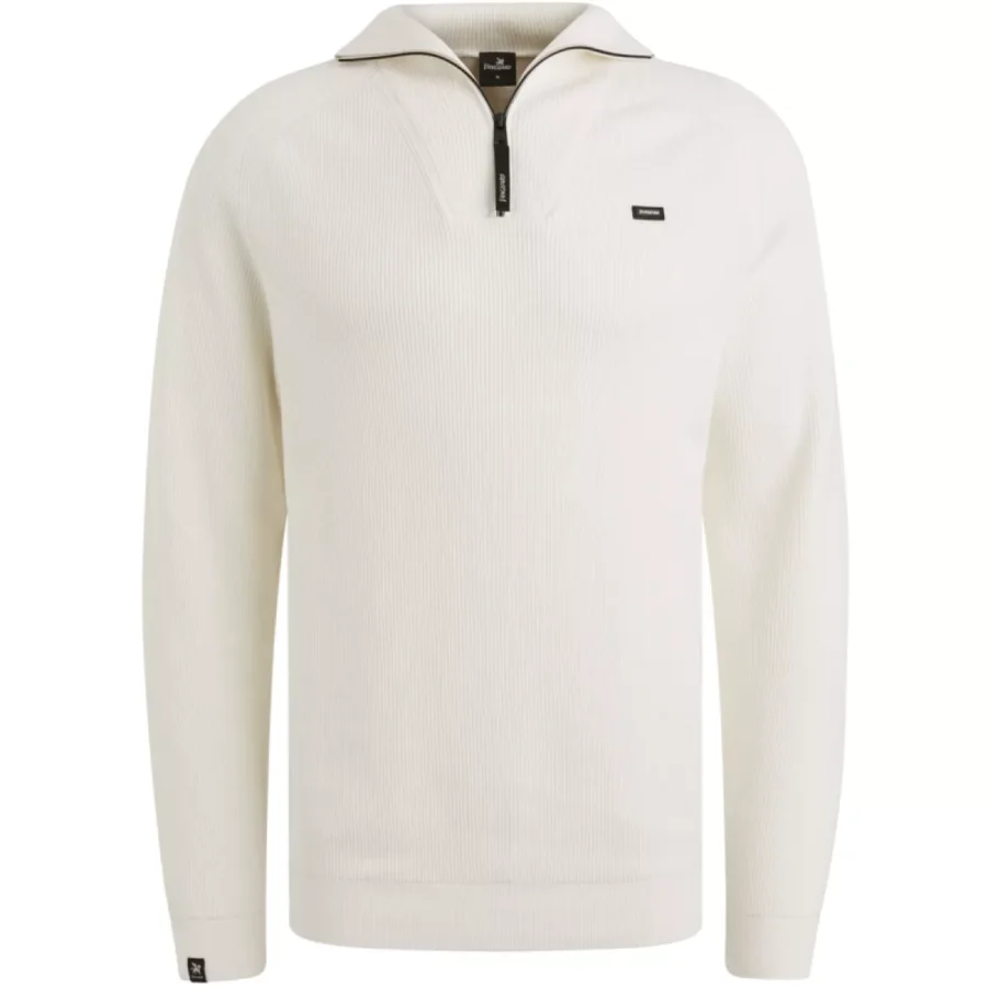 Vanguard-Half zip collar cotton structure-VKW2508307-7004-CREME