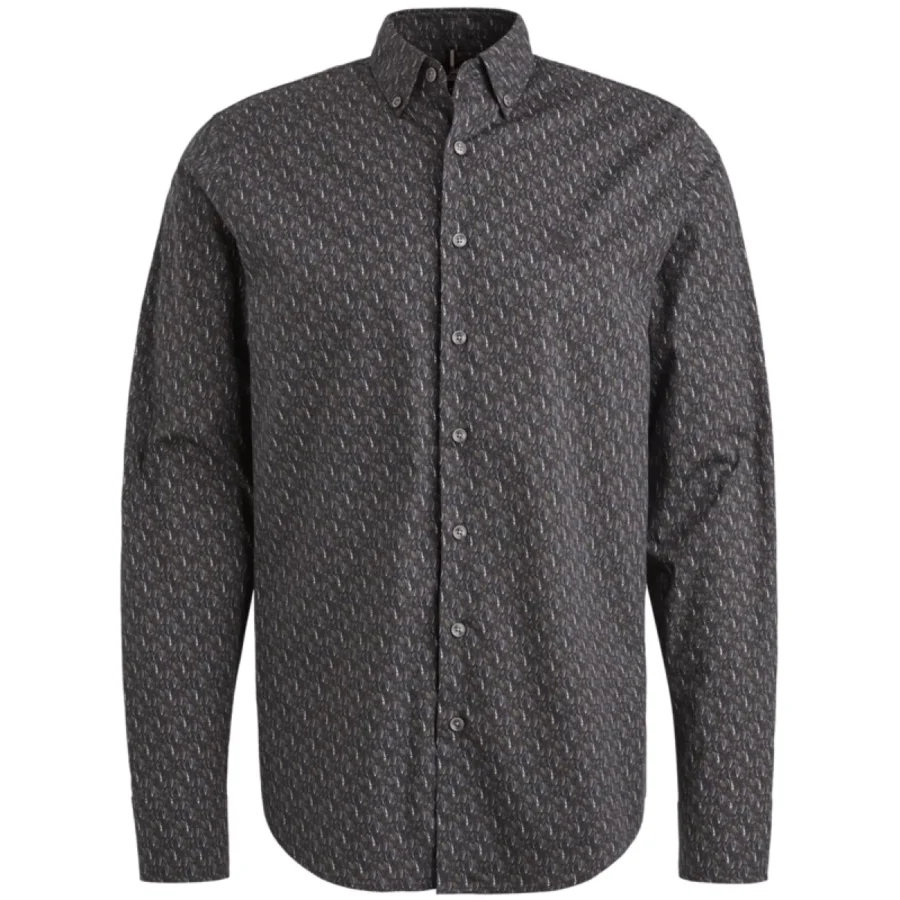 Vanguard-Long Sleeve Shirt Print on Poplin-VSI2508202-5073-BLUE