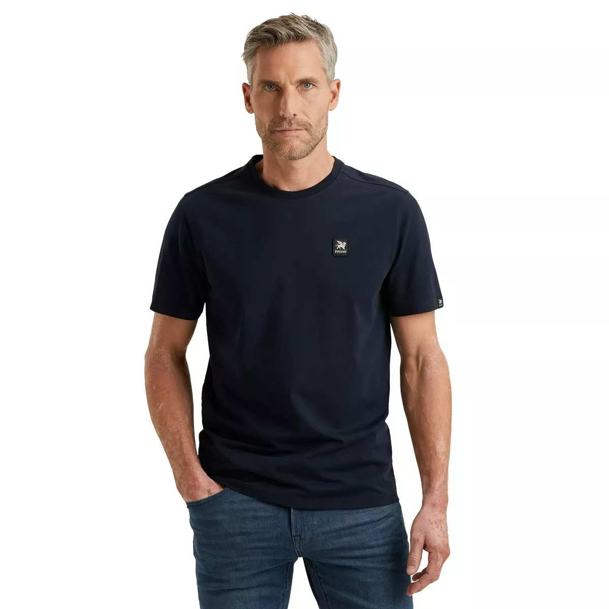 Vanguard-Short sleeve r-neck cotton elastan-VTSS2508550-5073 Sky captain-BLUE