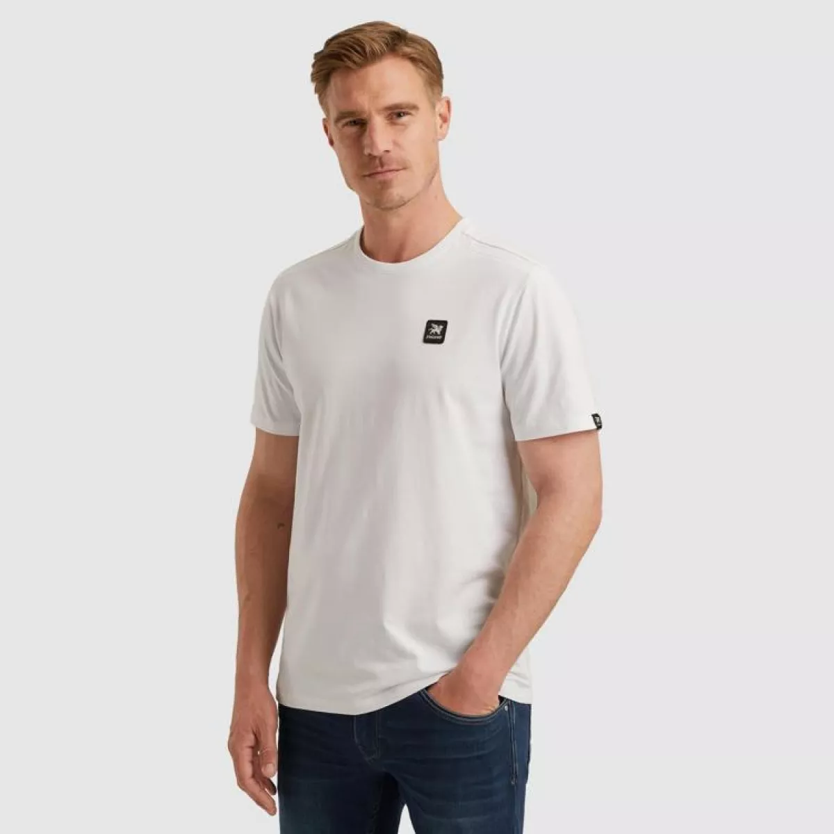 Vanguard-Short sleeve r-neck cotton elastan-VTSS2508550-7003 Bright white-WIT