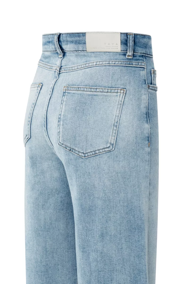 YAYA-Loose fit hw denim; Cotton/Elastane; 01118-01-311104-508-01118-MIDDEN DENIM