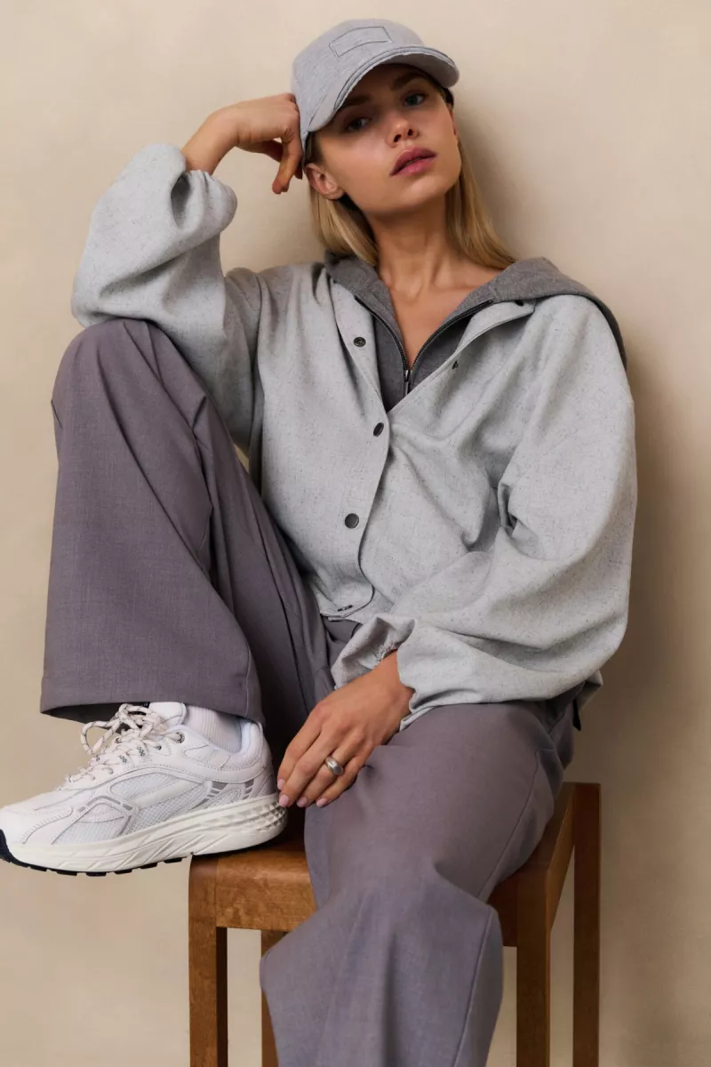 YAYA-Woven oversized jacket; Polyester/Linen/Elastane; 99021-01-511039-508-99021-LICHT-/PAREL GRIJS