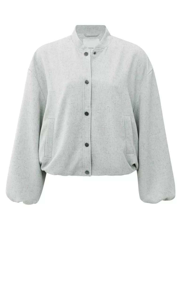 YAYA-Woven oversized jacket; Polyester/Linen/Elastane; 99021-01-511039-508-99021-LICHT-/PAREL GRIJS