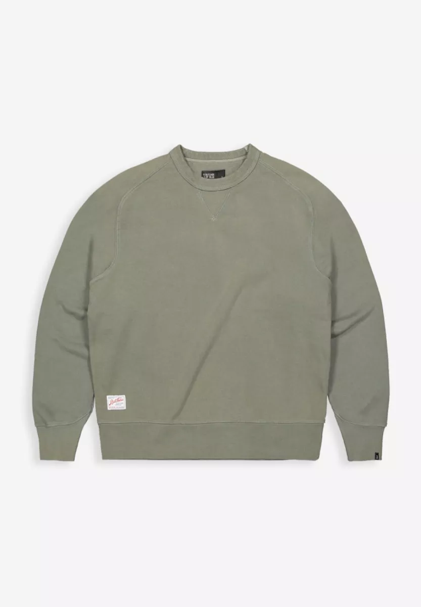BUTCHER OF BLUE-Ben loose crew-M2523004-708 dk. granite green-LEGERGROEN