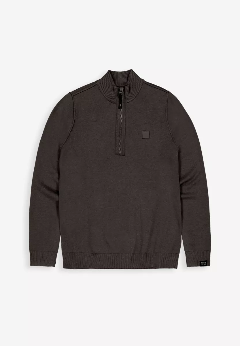 BUTCHER OF BLUE-Clifden halfzip-1926002-694 topaz brown-BRUIN