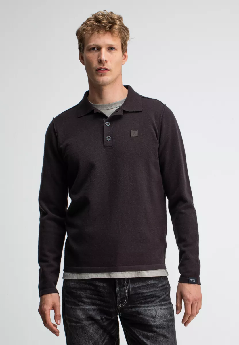 BUTCHER OF BLUE-Clifden polo-M2126015-694 topaz brown-BRUIN