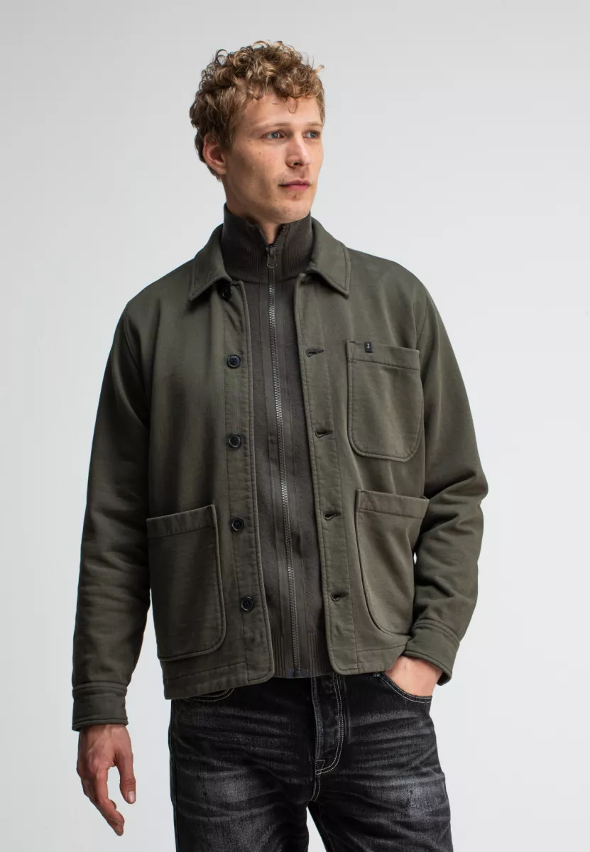BUTCHER OF BLUE-Felix worker overshirt-M2523020-696 mocha brown-CREME