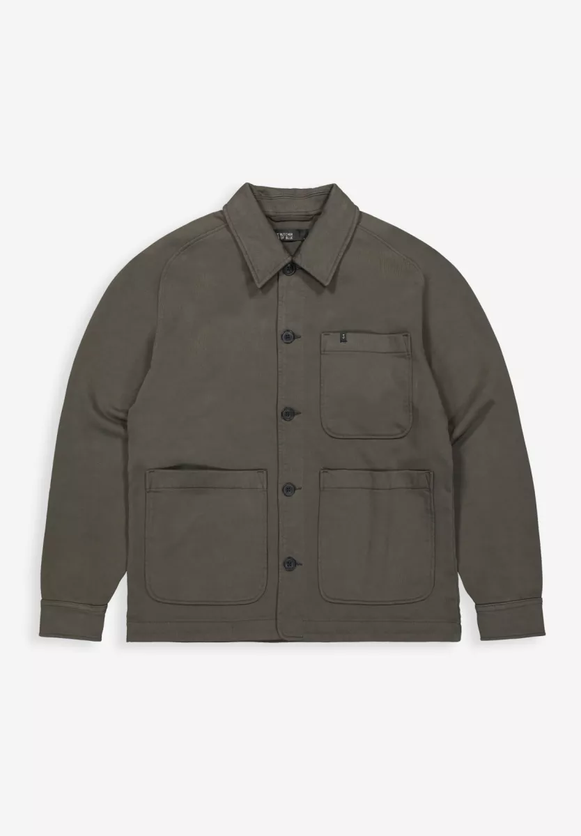 BUTCHER OF BLUE-Felix worker overshirt-M2523020-696 mocha brown-CREME