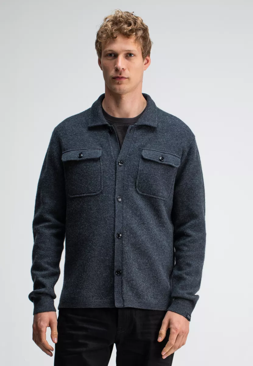 BUTCHER OF BLUE-Killybegs overshirt-M2526012-133 grey melange-GRIJS