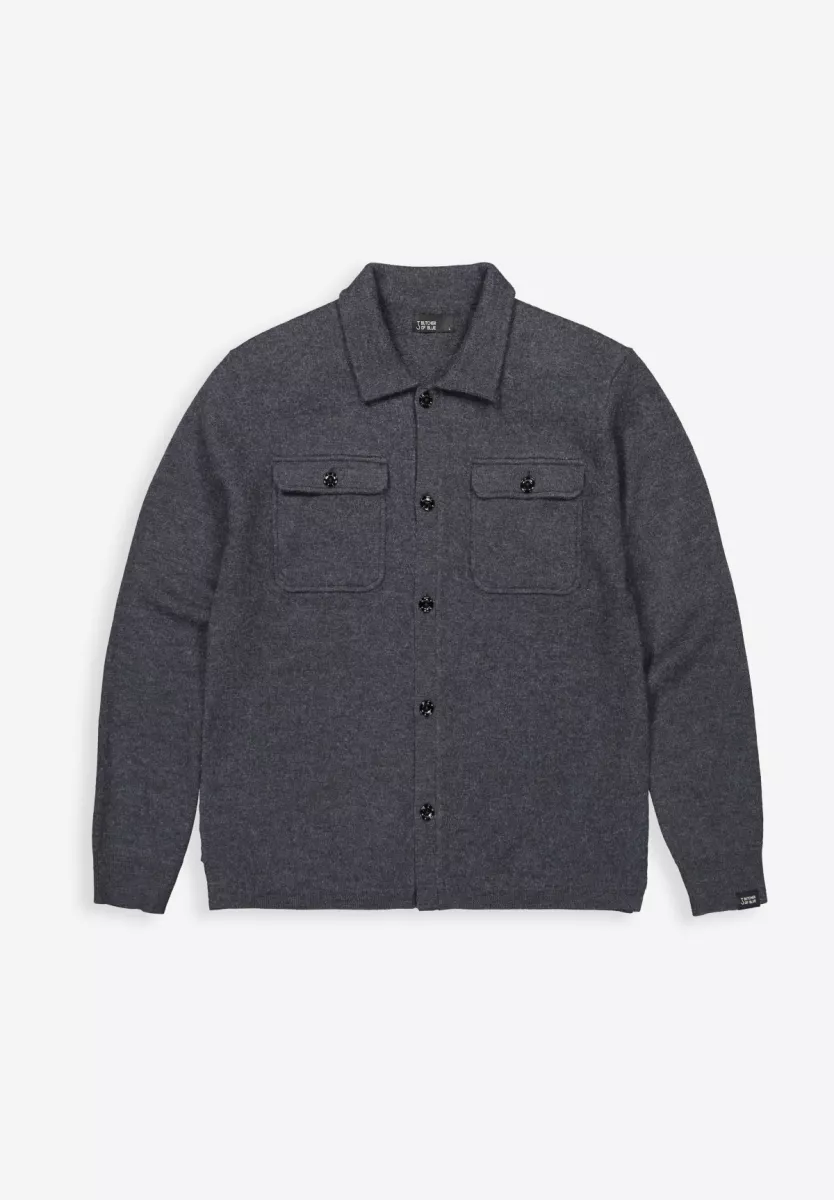 BUTCHER OF BLUE-Killybegs overshirt-M2526012-133 grey melange-GRIJS