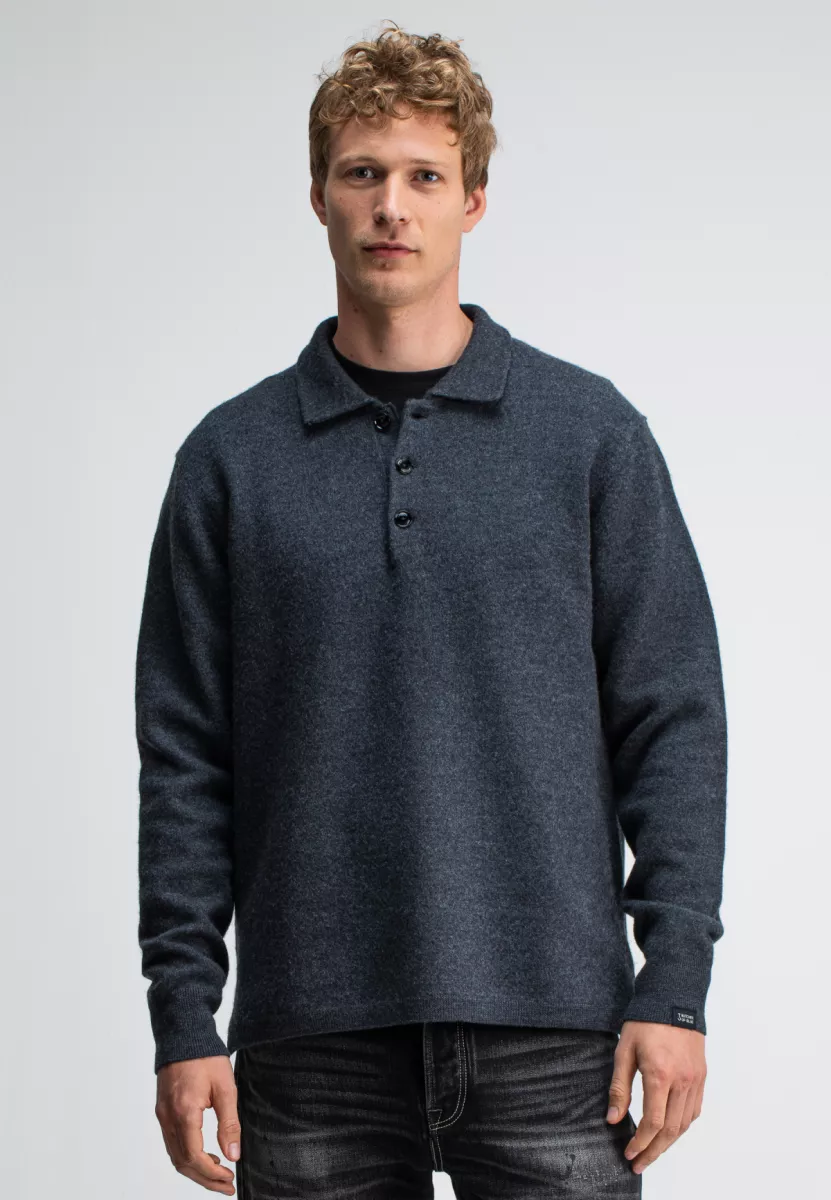 BUTCHER OF BLUE-Killybegs polo-M2526011-133 grey melange-GRIJS