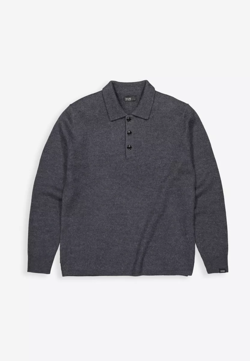 BUTCHER OF BLUE-Killybegs polo-M2526011-133 grey melange-GRIJS