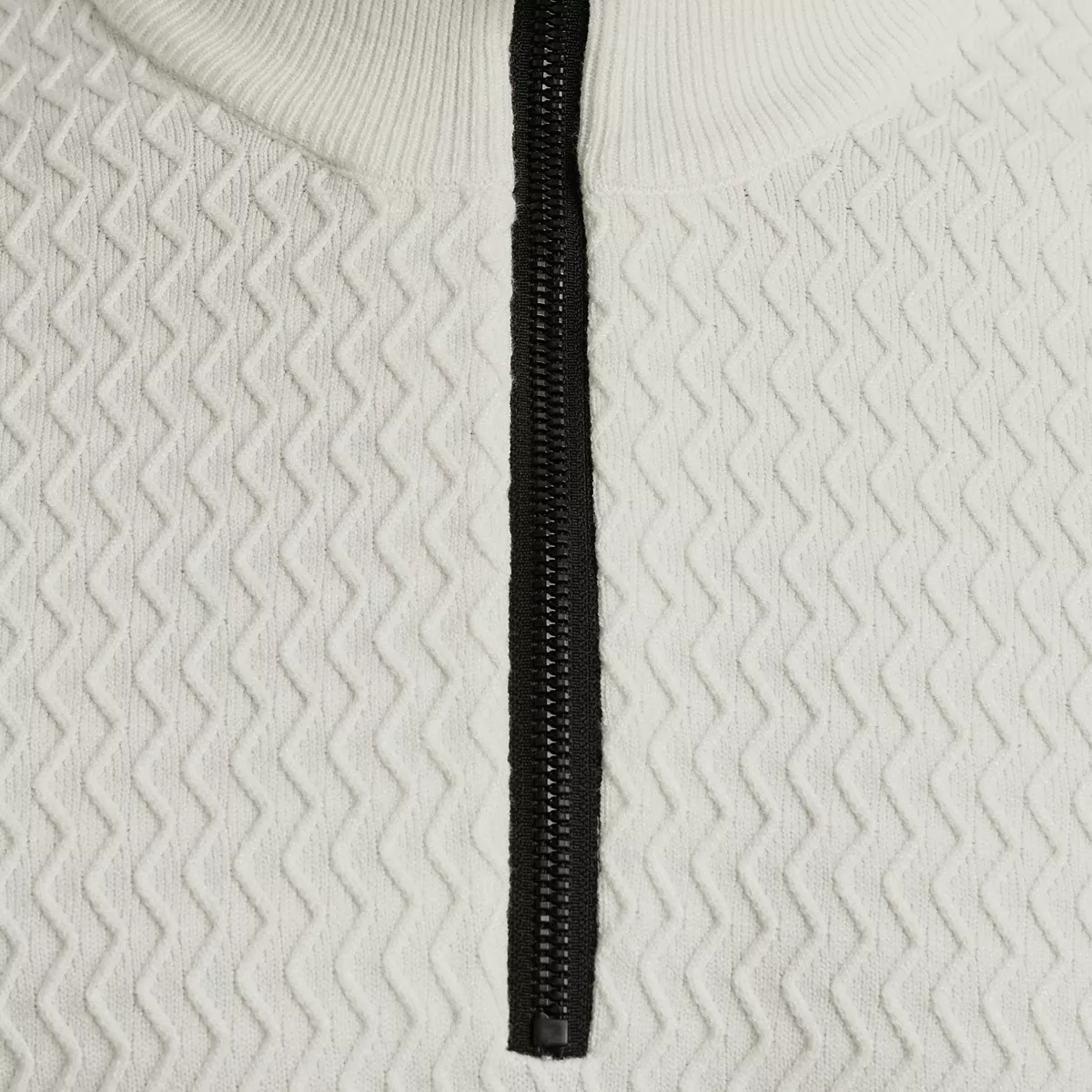 CAST IRON-Half zip collar ecovero-CKW2509330-9001 Vaporous gray-GRIJS