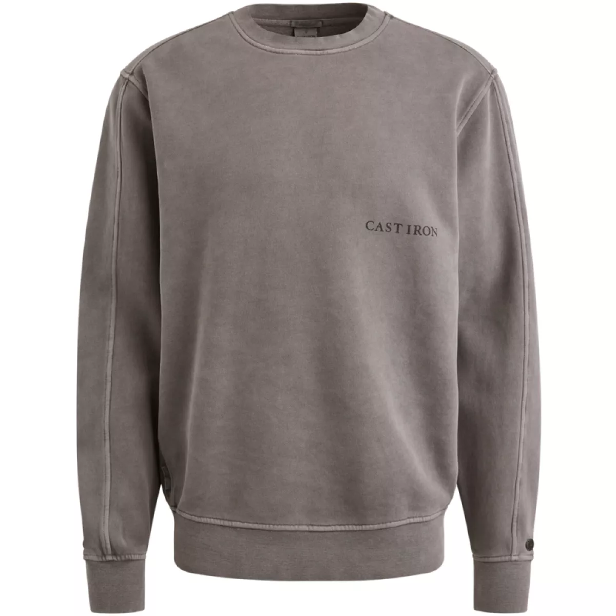 CAST IRON-Long sleeve r-neck relaxed fit sweat-CSW2509442-9133 Granite gray-GRIJS