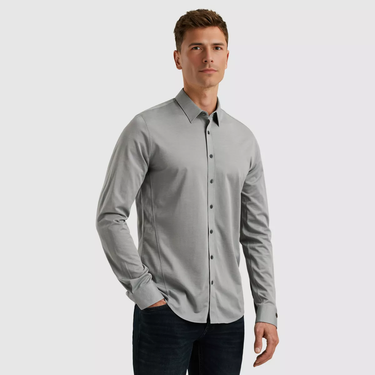 CAST IRON-LONG SLEEVE SHIRT Tec Jersey Light-CSI2509223-9096 Stormy weather-GRIJS