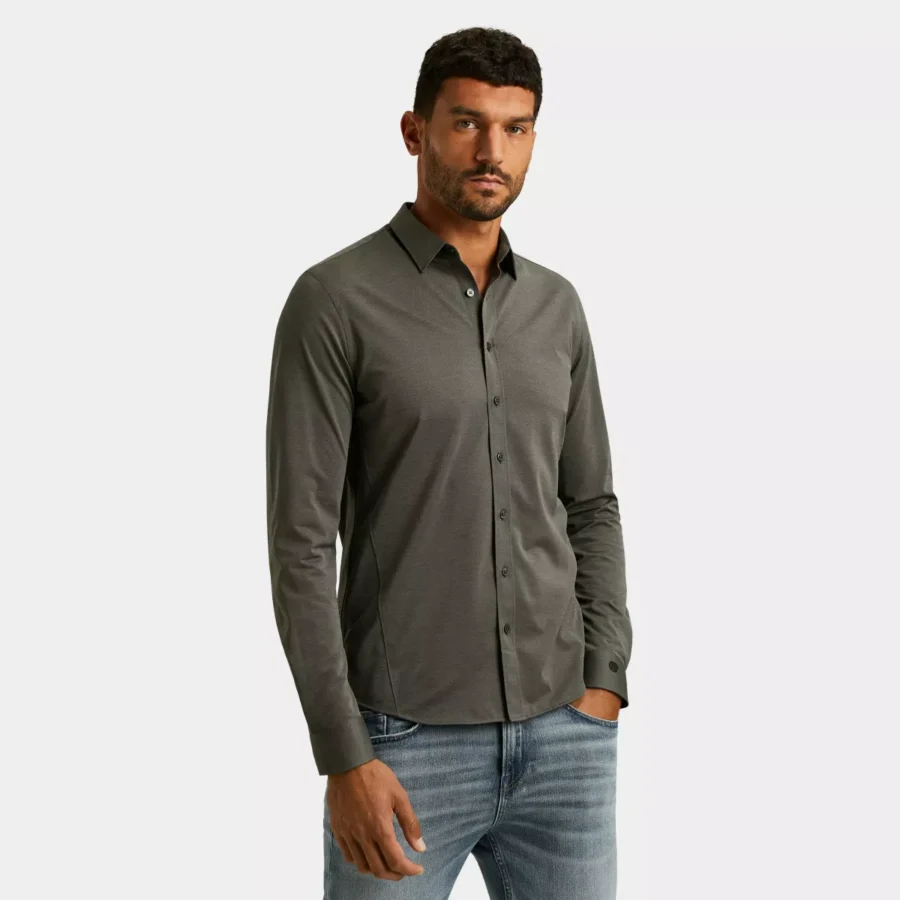CAST IRON-LONG SLEEVE SHIRT Tec Jersey Light-CSI2509223-9159 Black sand-BLACK