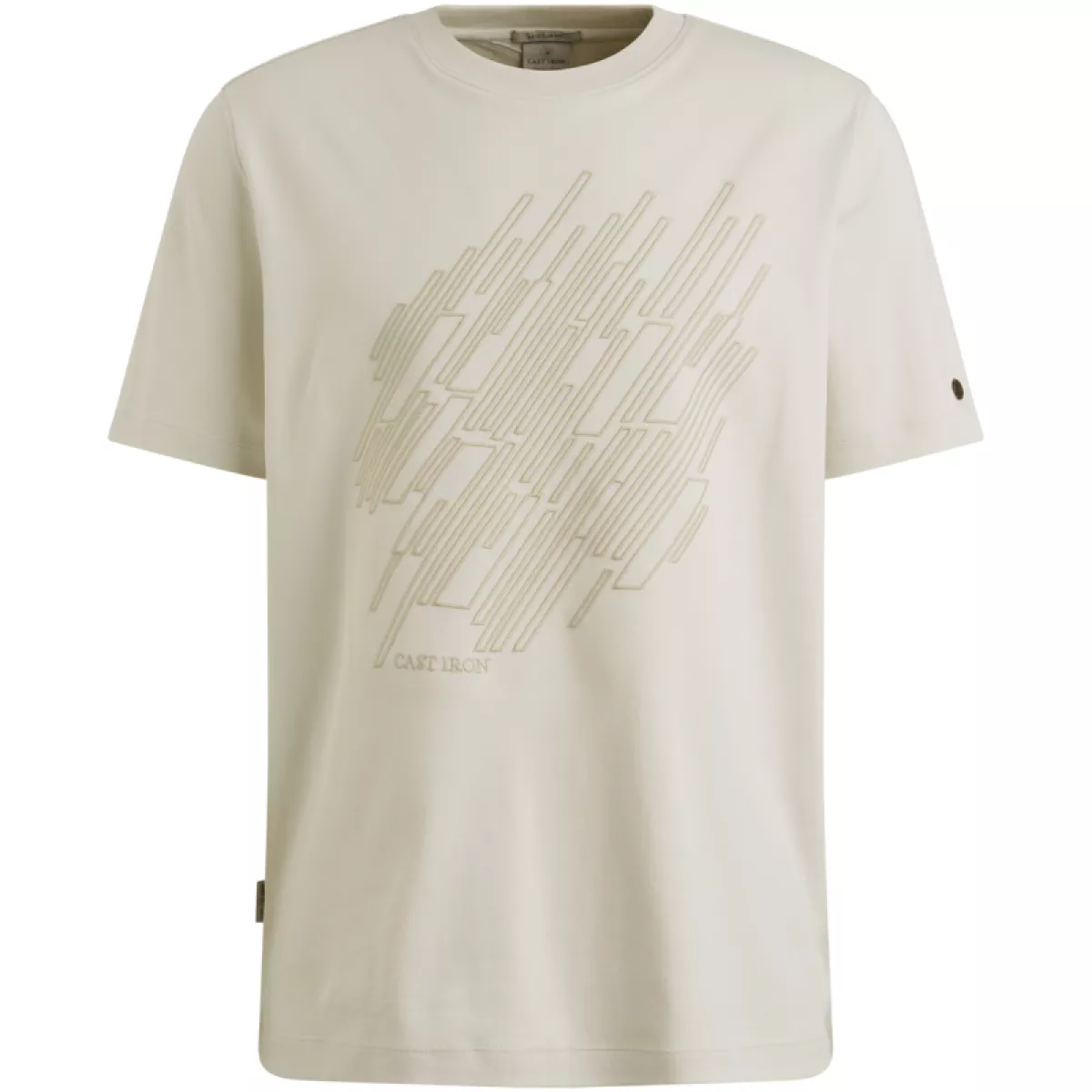 CAST IRON-Short sleeve r-neck regular fit in-CTSS2509583-9001 Vaporous gray-GRIJS