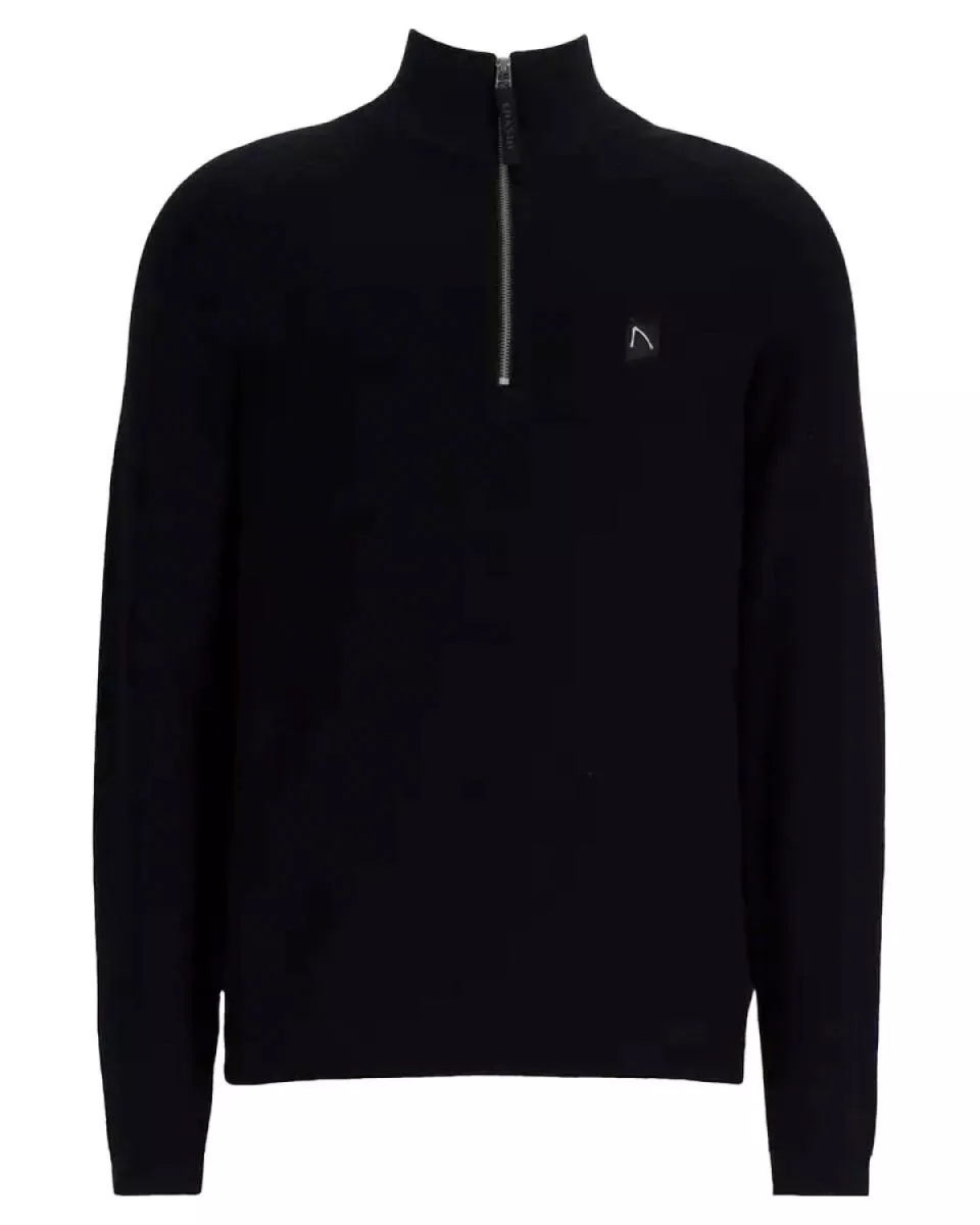 Chasin-Oscar half zip-31150003-E90 Black-BLACK