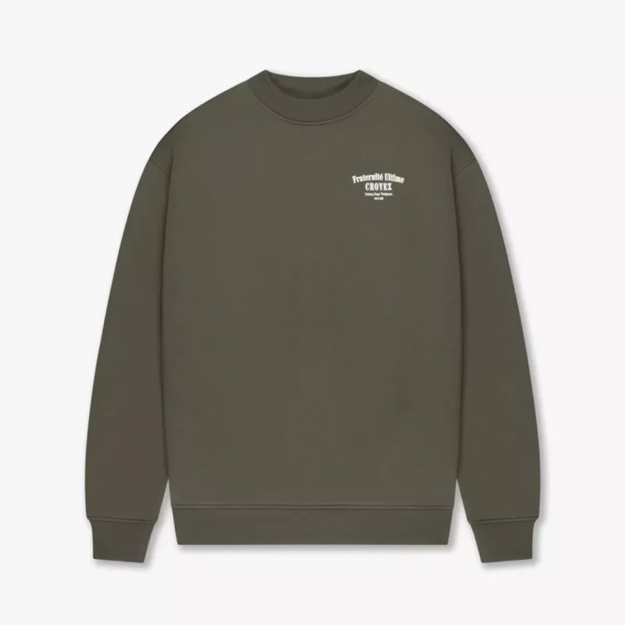 Croyez-Croyez fraternite sweater-CR1-FW25-07-2401 Dusty olive-OLIJF