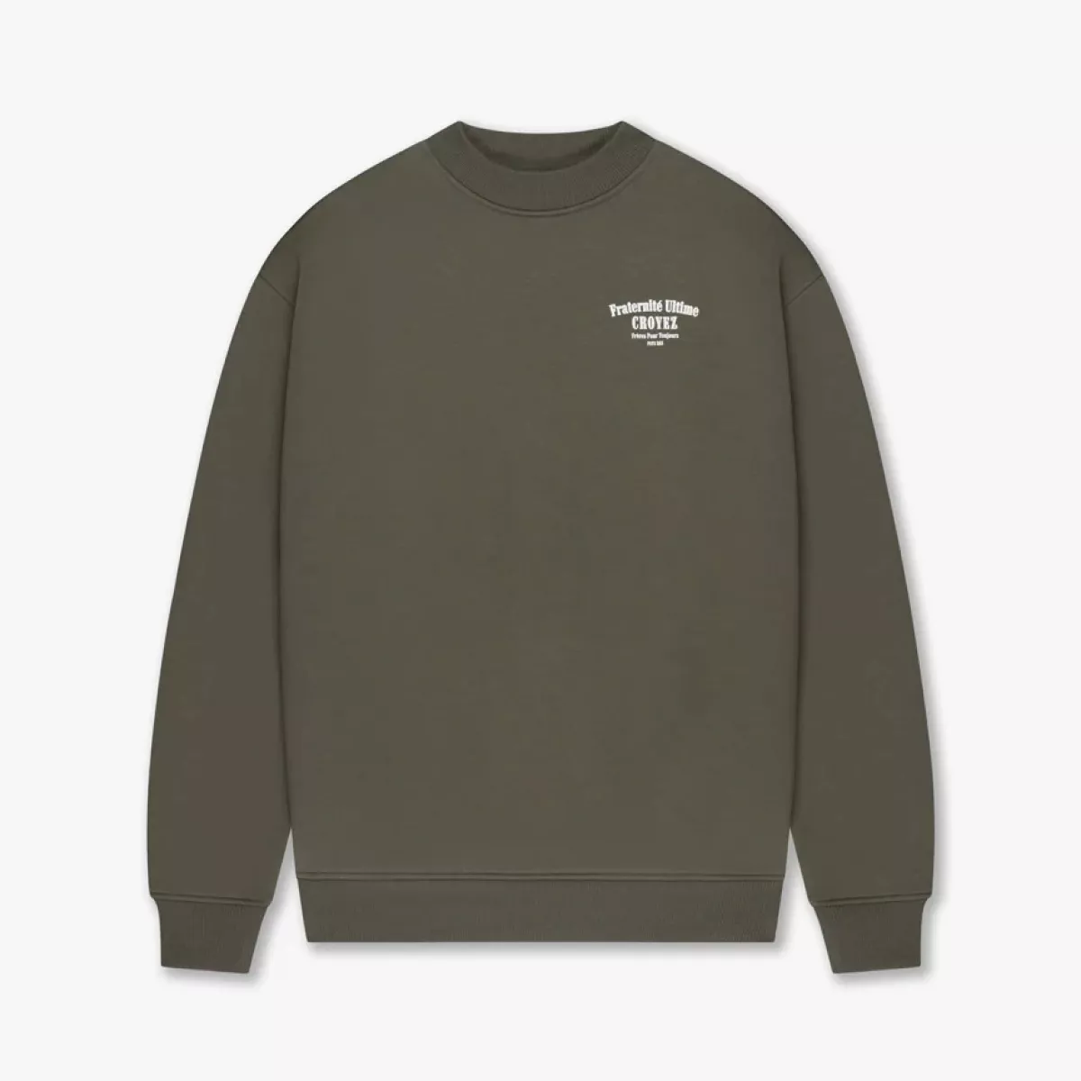 Croyez-Croyez fraternite sweater-CR1-FW25-07-2401 Dusty olive-OLIJF