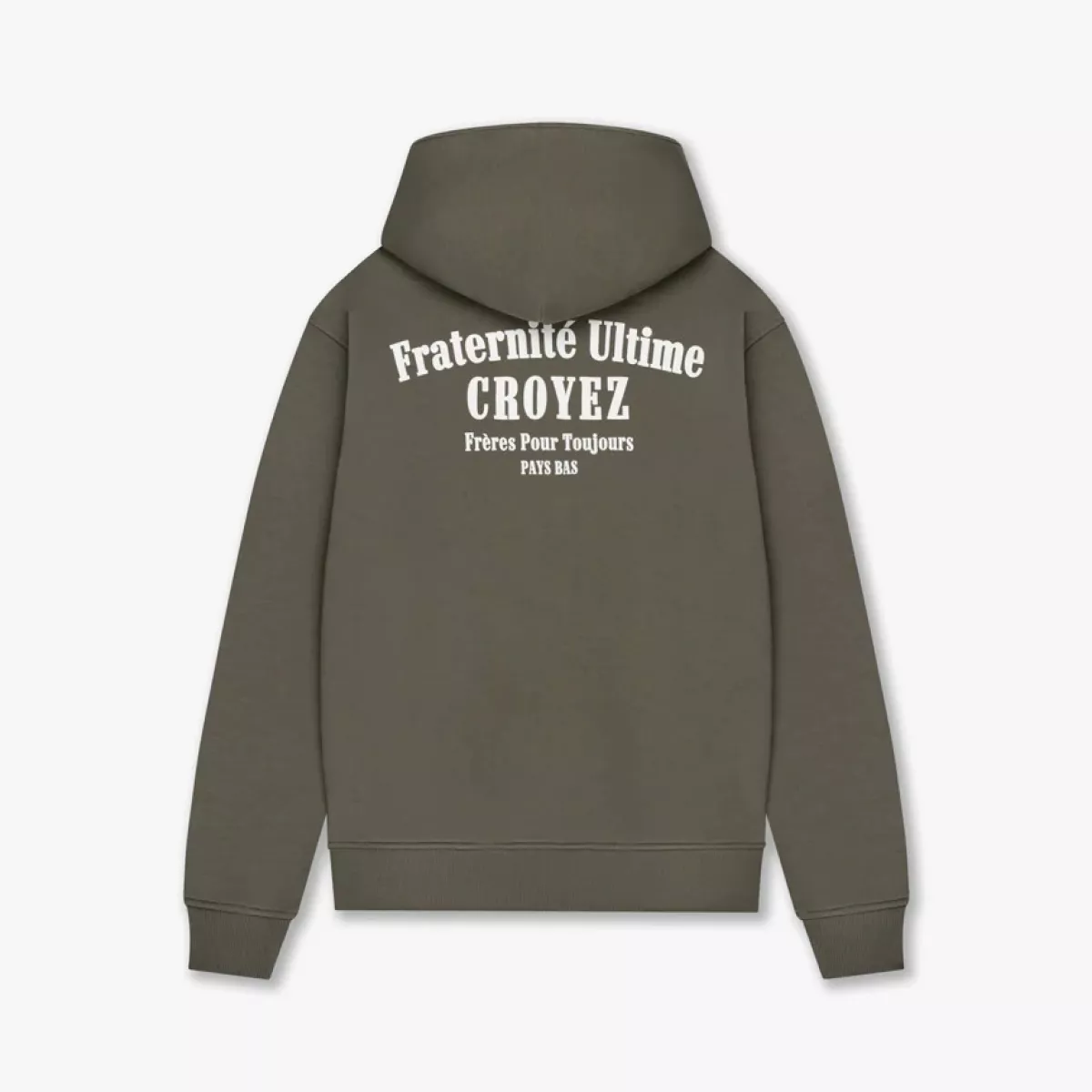 Croyez-Croyez fraternite zip hoodie-CR1-FW25-03-2401 Dusty olive-OLIJF