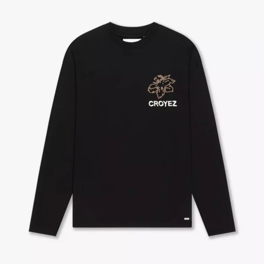 Croyez-Croyez gardener longsleeve t-shirt-CR1-FW25-25-2900 Black-ZWART