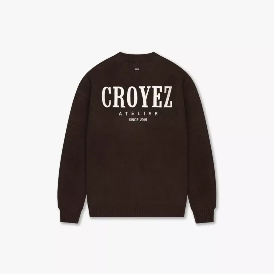 Croyez-Gallery knit sweater-CR2-FW25-17-2903 Brown-BRUIN