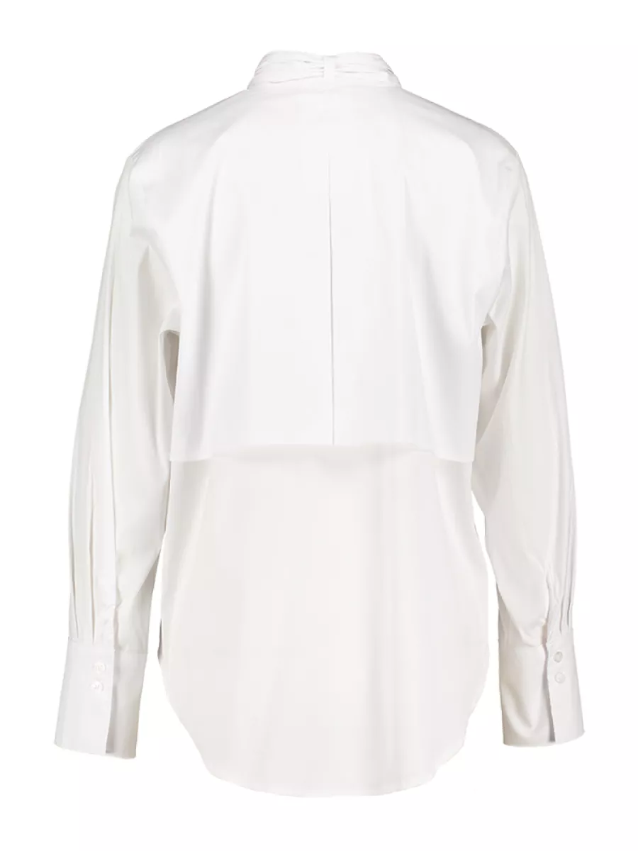 Due Amanti-Blouse LM-Big Bow-White-WIT