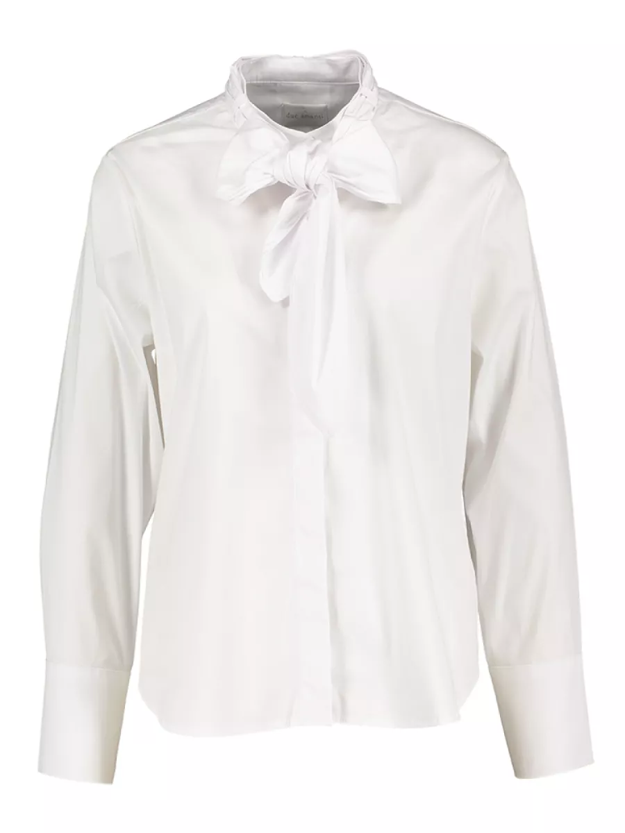Due Amanti-Blouse LM-Big Bow-White-WIT