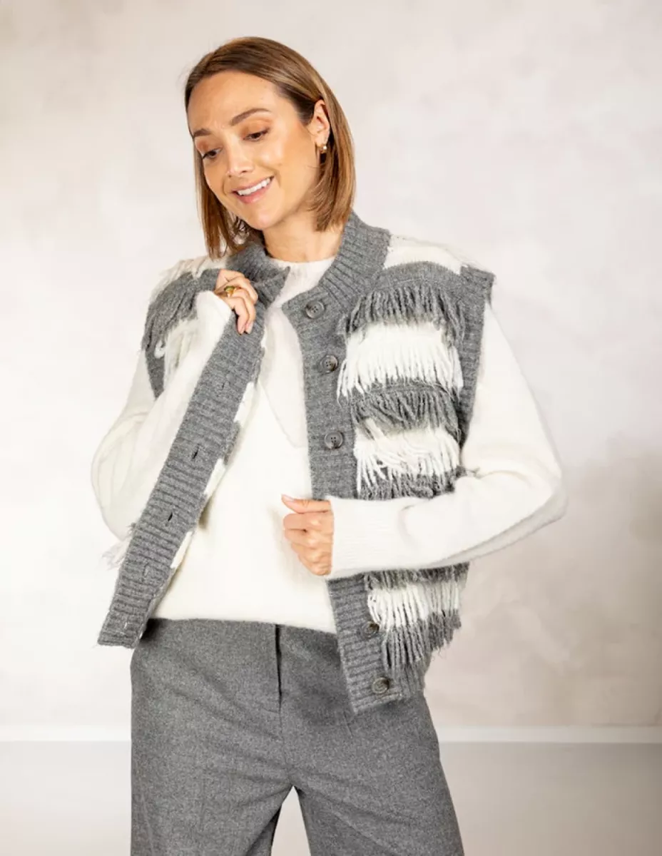 Due Amanti-Knitted bodywarmer-Lions-Bicolor-MULTICOLOR