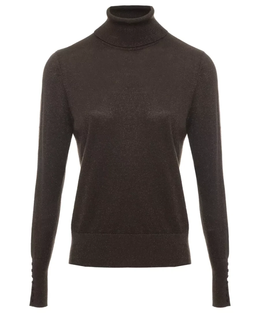 EMOTIONS-Rollneck pullover IS lurex-225105-908 Choco-BRUIN