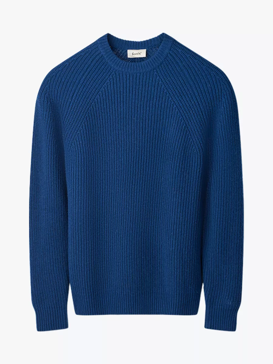 Foret-Delta wool knit-F7035-Blue-BLAUW